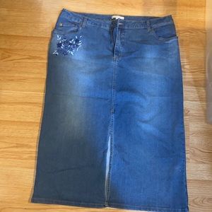 Woman Within Jean Skirt